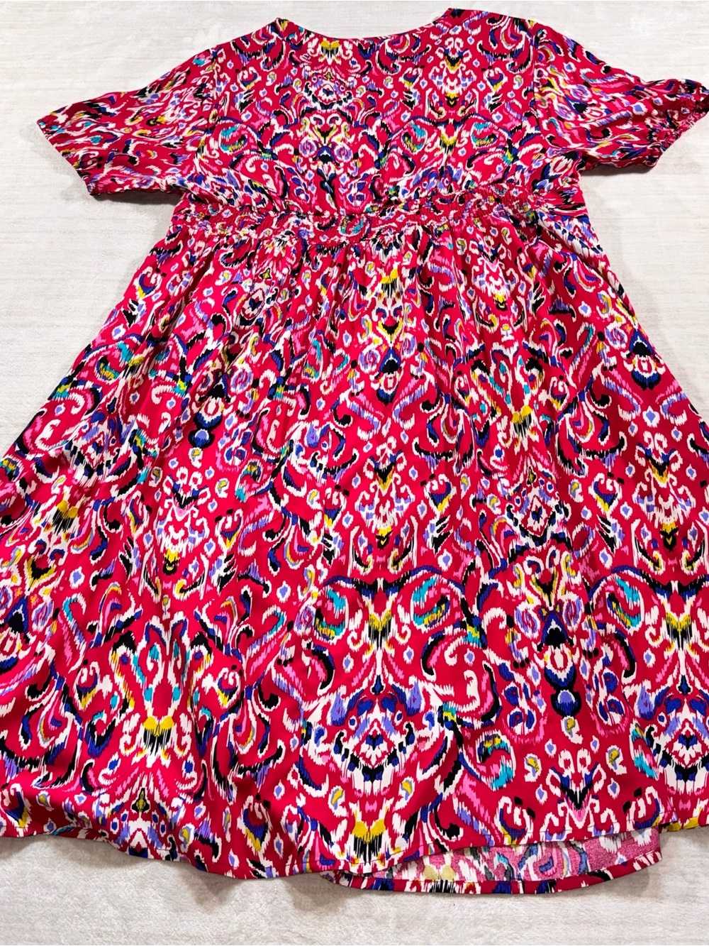 BloomChic Hot Pink Multicolor Ikat Maxi Dress - Picture 16 of 16